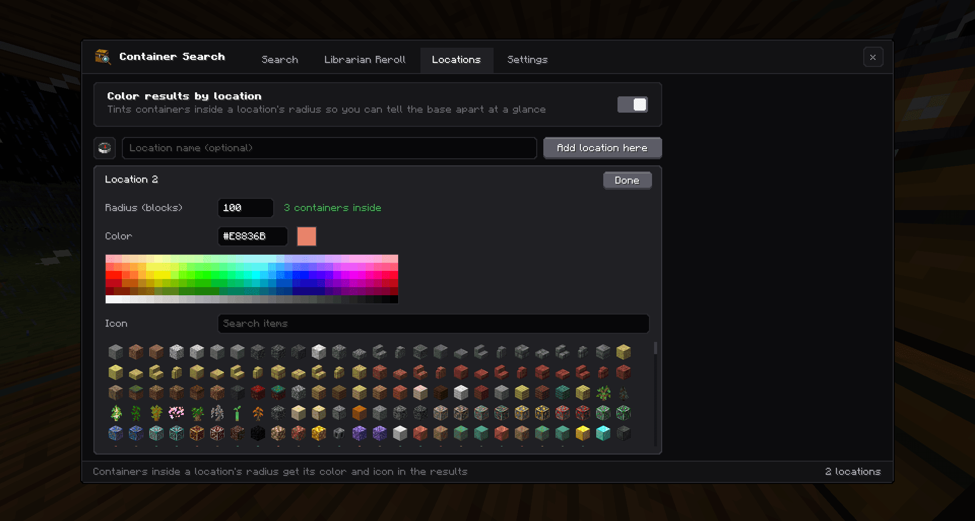 Noob's Container Searcher screenshot