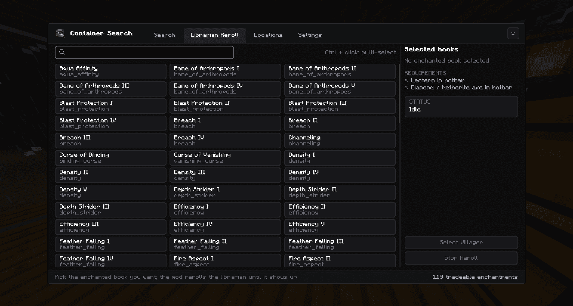 Noob's Container Searcher screenshot