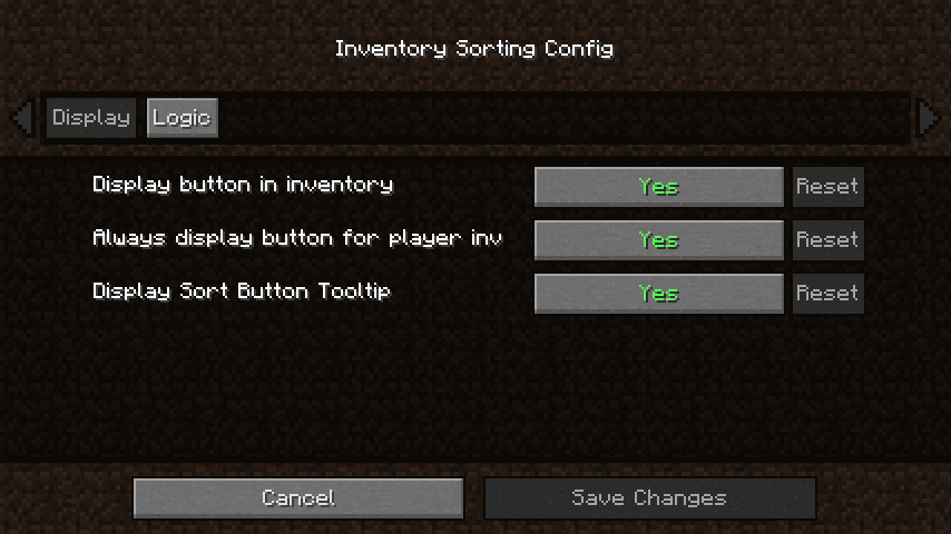 Inventory Sorting screenshot
