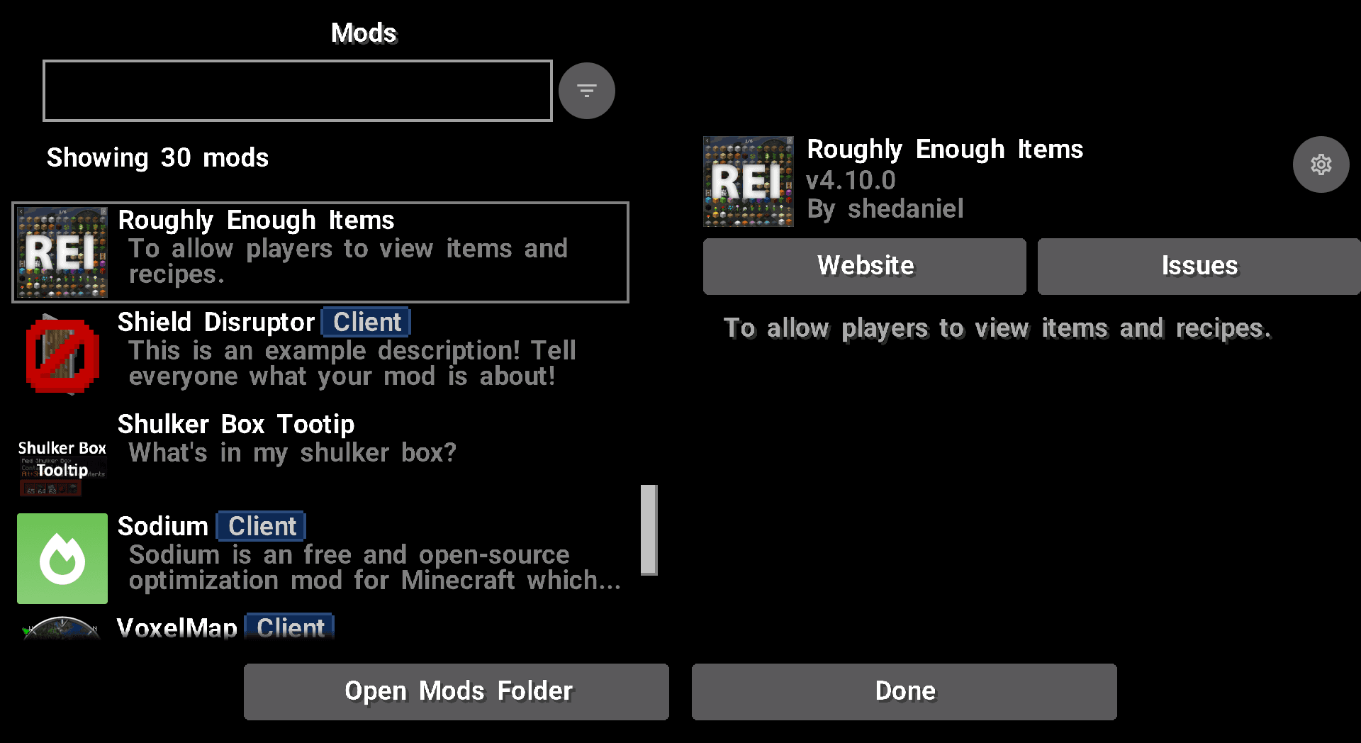Material Design HUD screenshot
