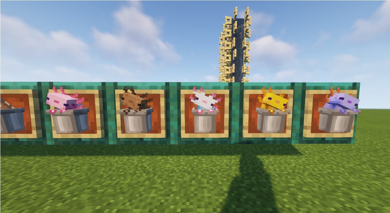 Alittl Axolotl & Friends- Animated 3D bucket friends! [Java Version] screenshot