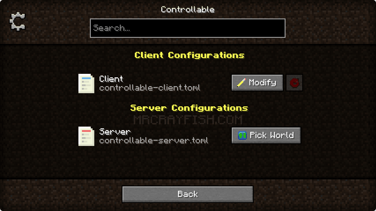 Configured screenshot