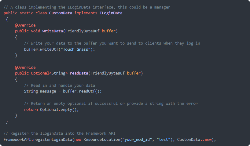 Framework screenshot