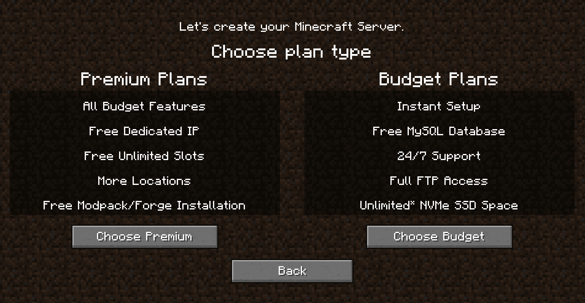 BisectHosting Server Integration Menu [FABRIC] screenshot