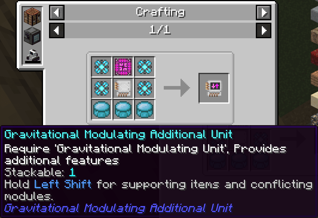 Gravitational Modulating Additional Unit screenshot