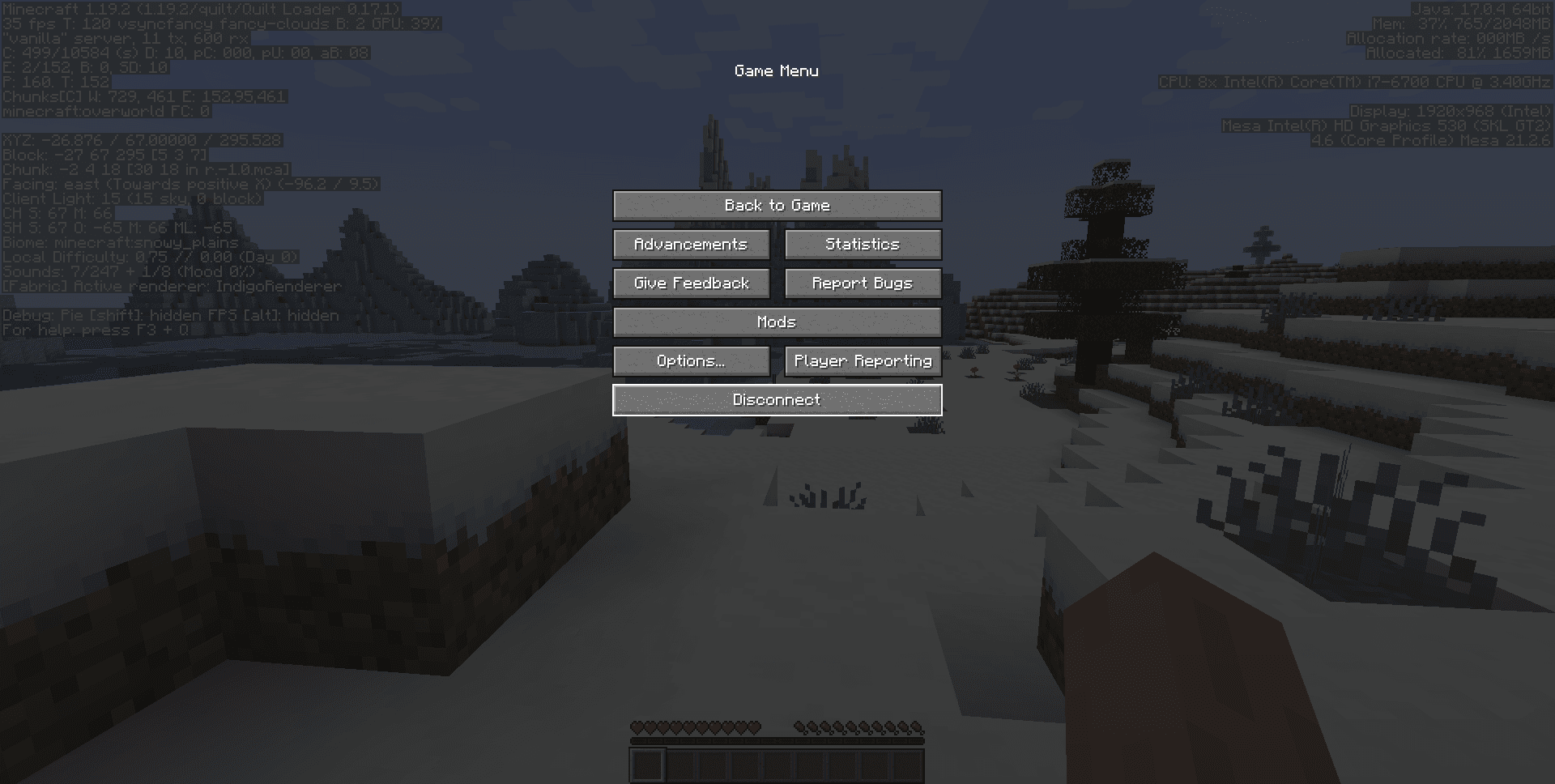 No Report Button screenshot