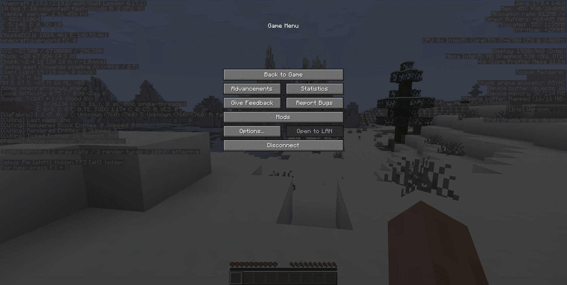 No Report Button screenshot