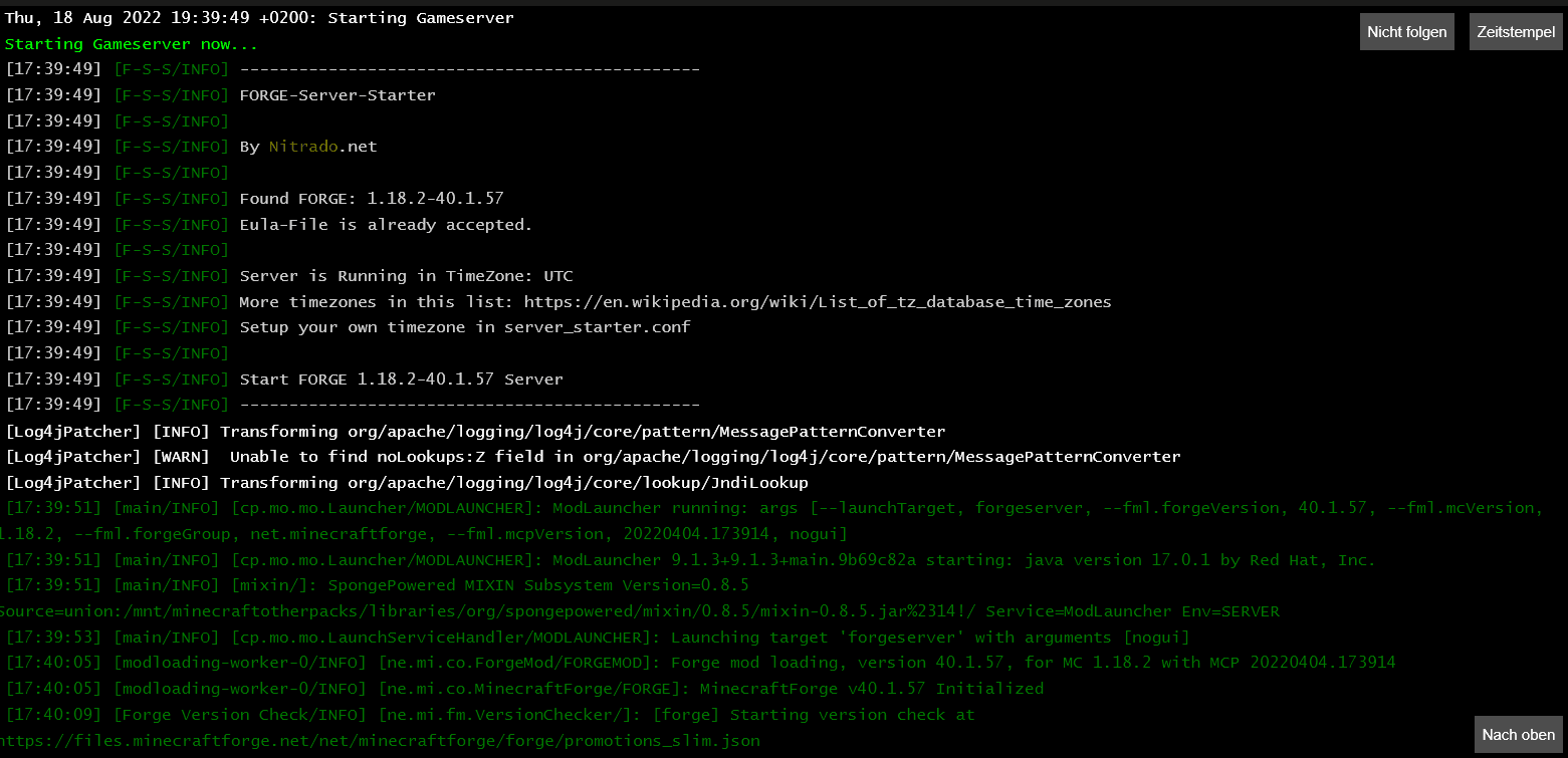 Forge Server Installer/Starter screenshot