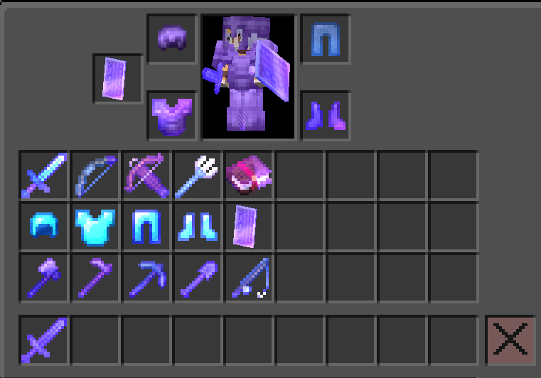 Purple XP Bar & Enchantment Glint screenshot