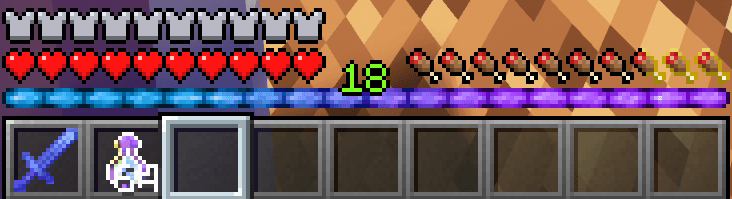 Purple XP Bar & Enchantment Glint screenshot