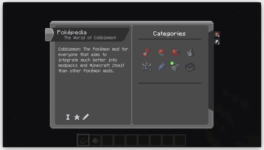 Cobblemon Poképedia: Cobblepedia screenshot