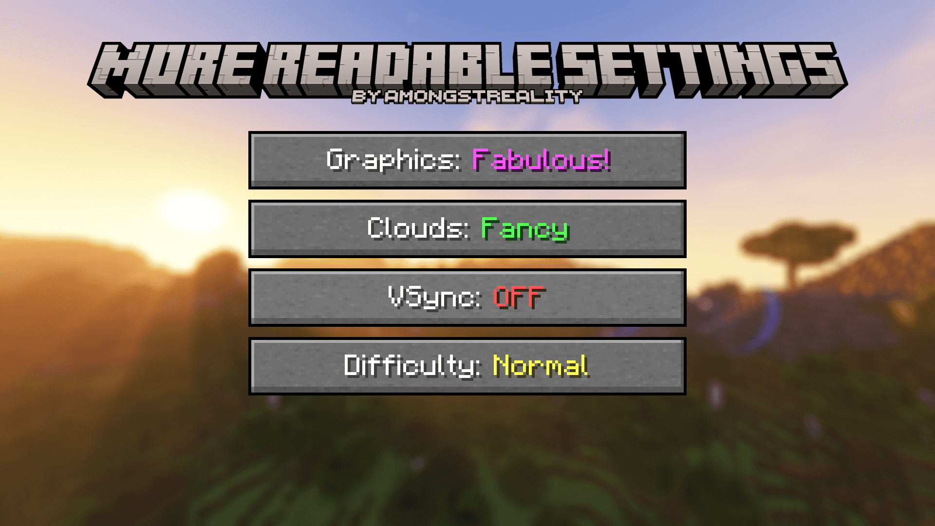 More Readable Settings screenshot
