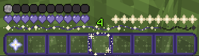 Starry GUI and Hotbar screenshot