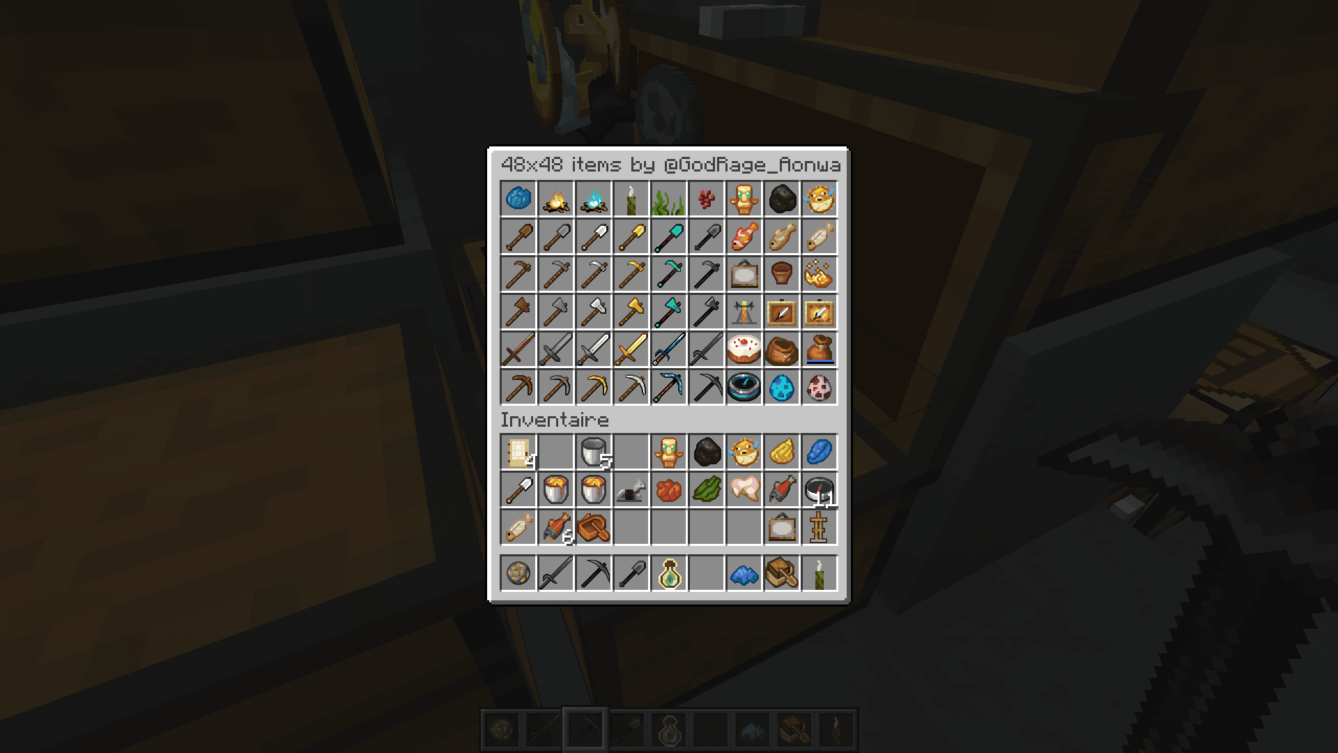The 48x48 items Fonts (GUI Scale 3x) screenshot