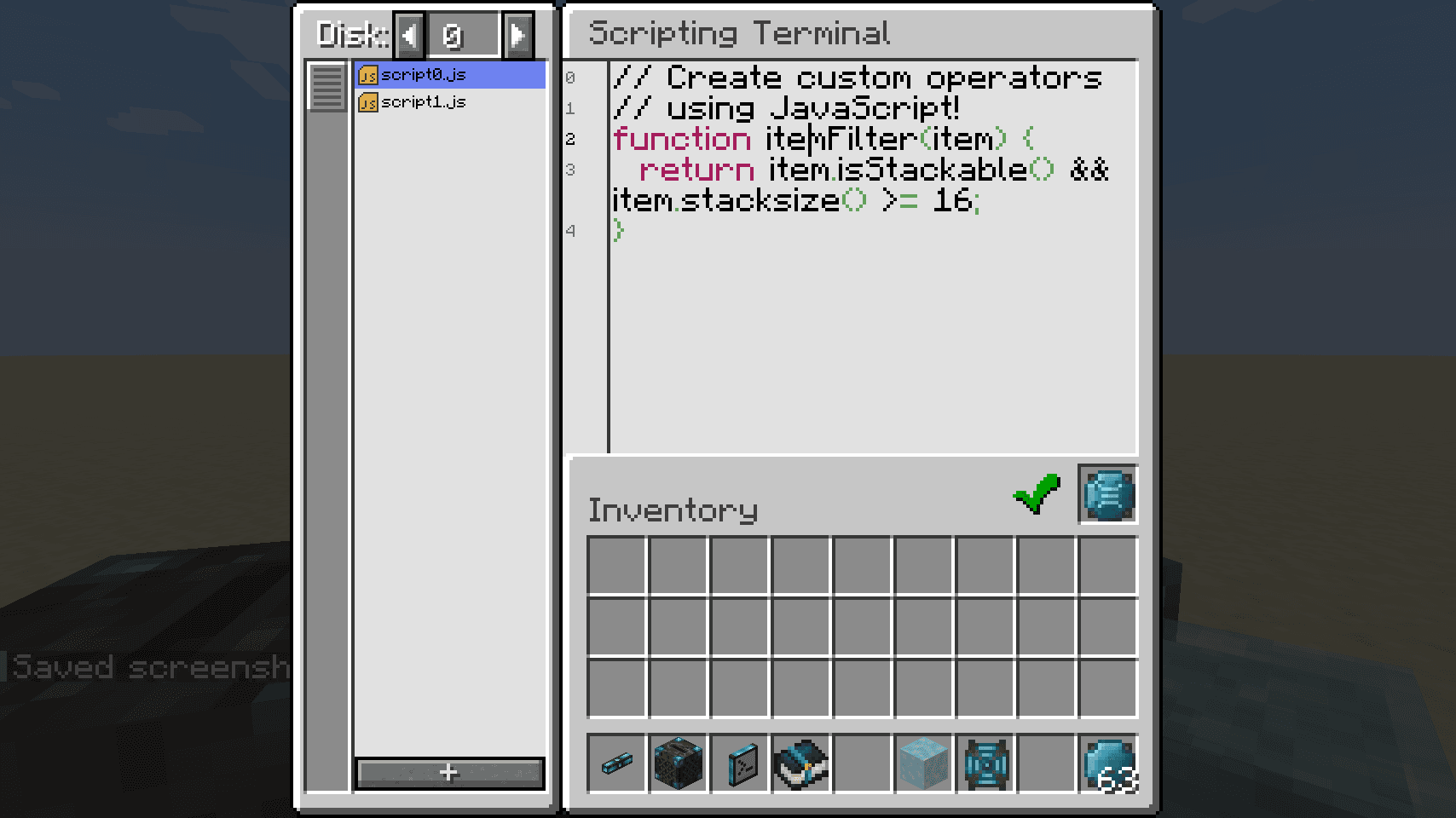 Integrated Scripting screenshot