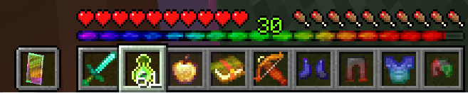 Rainbow RGB XP Bar & Enchantment Glint screenshot