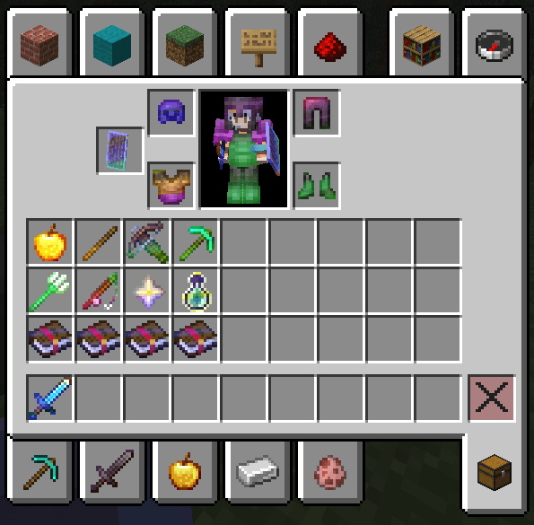 Rainbow RGB XP Bar & Enchantment Glint screenshot