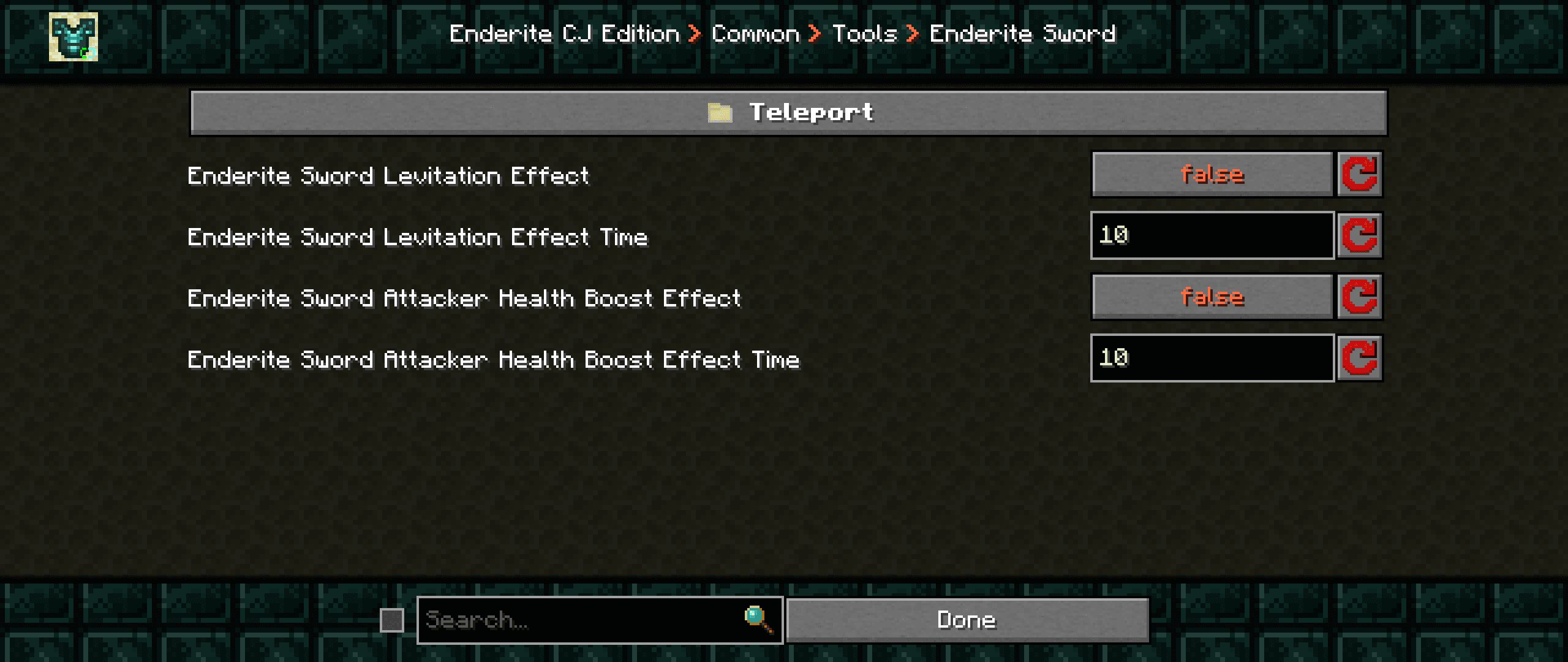 Config API screenshot