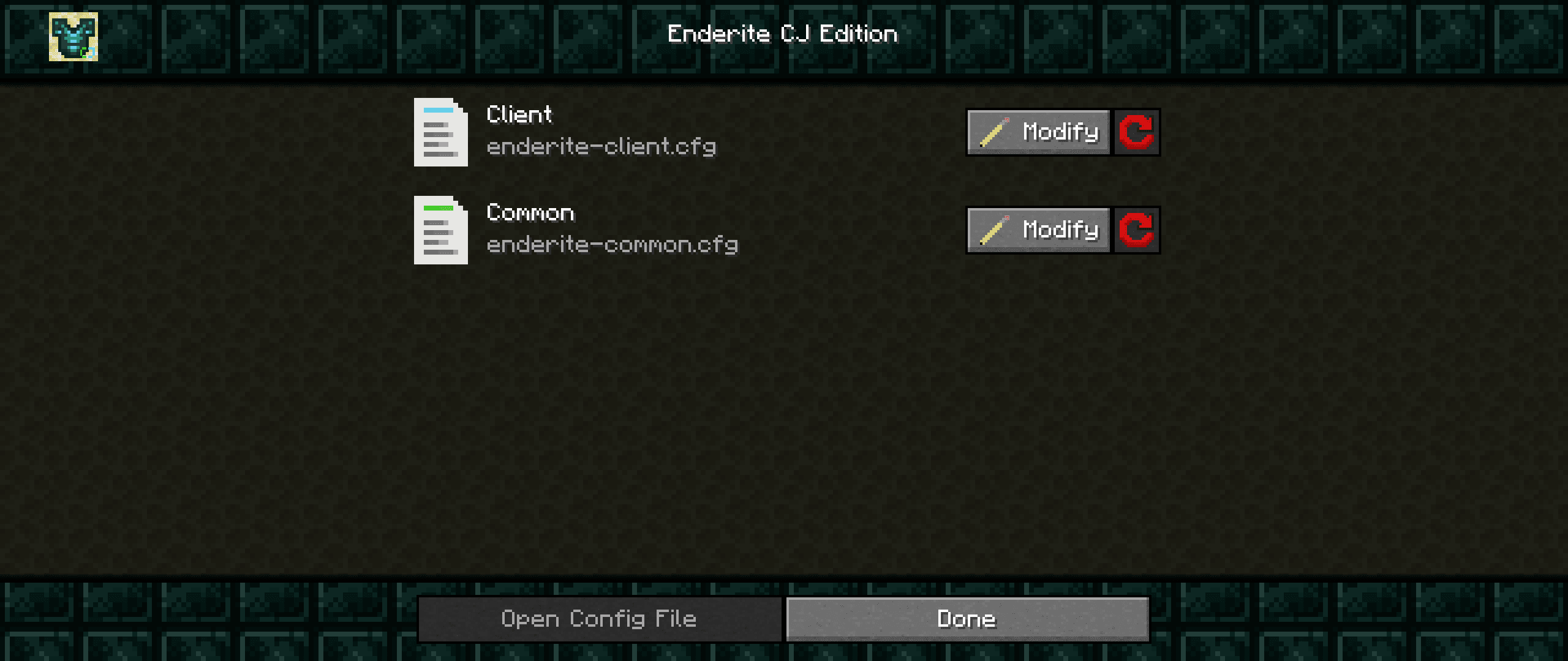 Config API screenshot