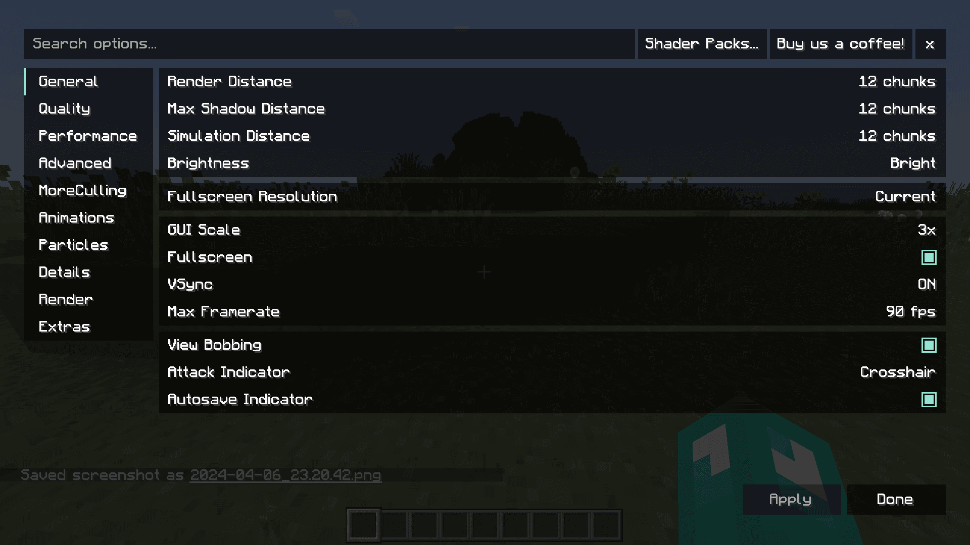 Better FPS & Visuals Boost FPS (Fabric) screenshot