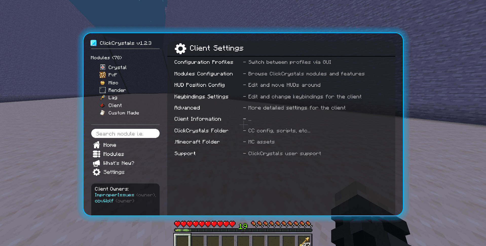 ClickCrystals screenshot