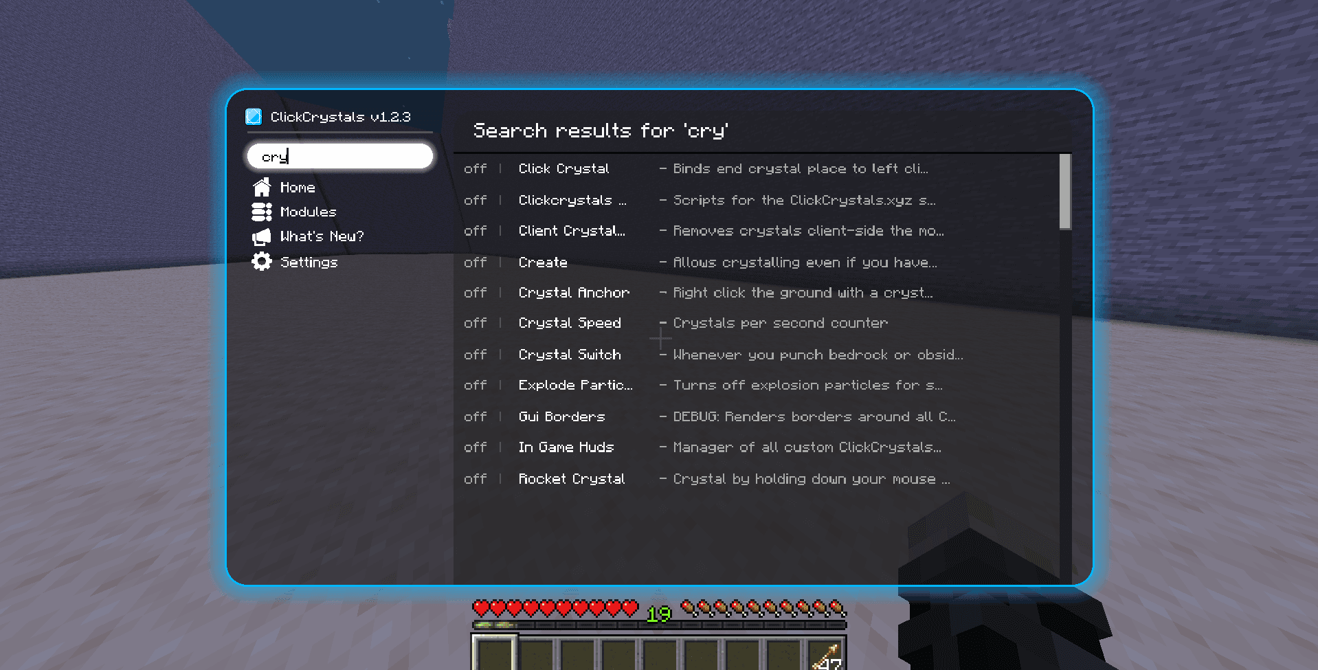 ClickCrystals screenshot