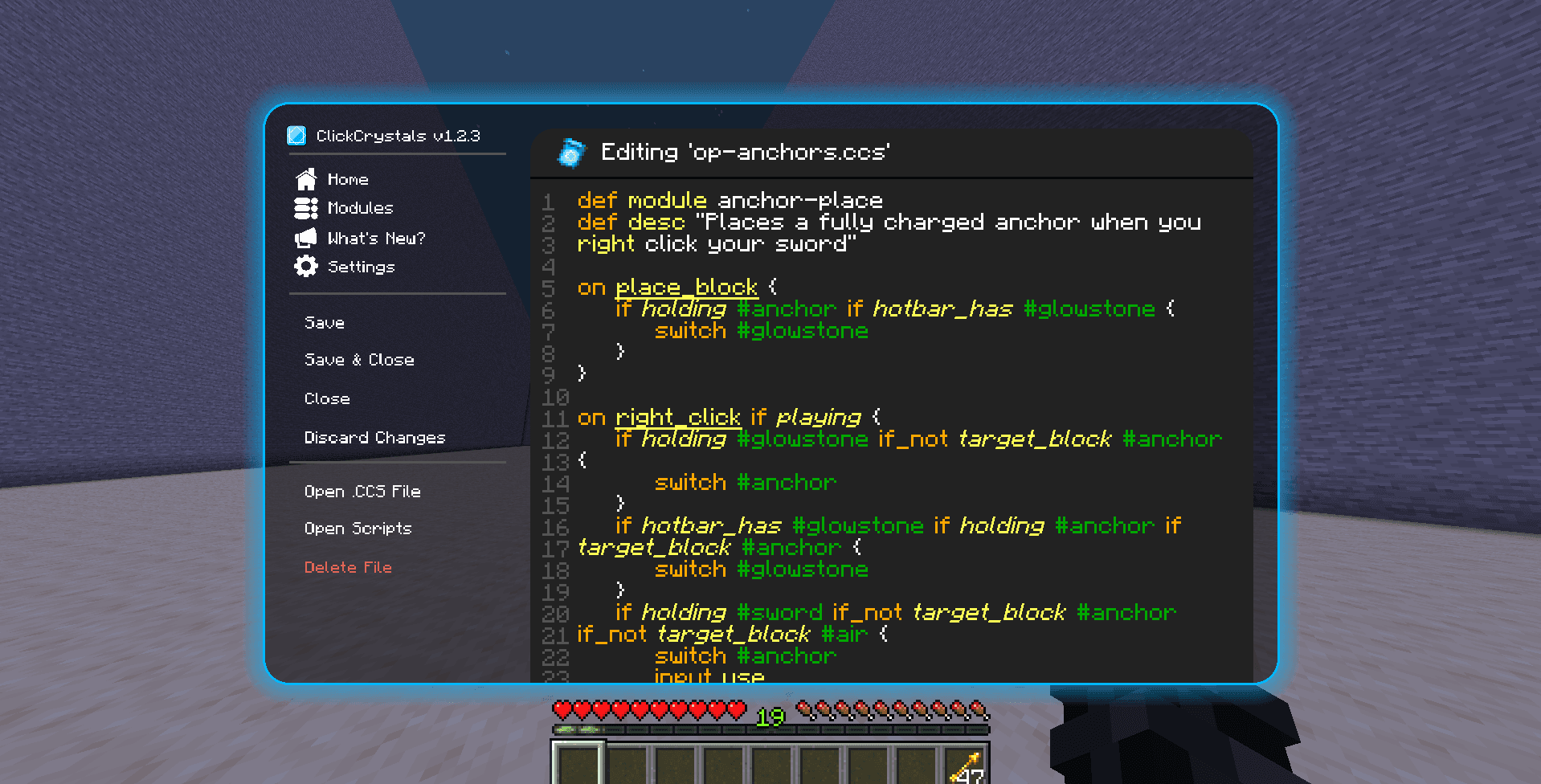 ClickCrystals screenshot