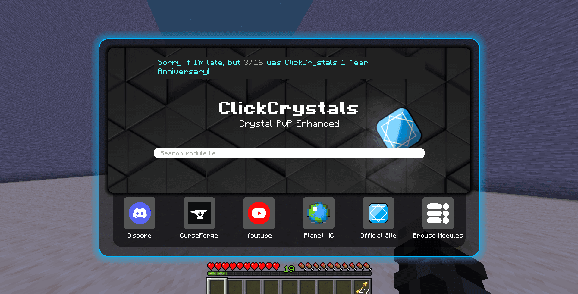 ClickCrystals screenshot