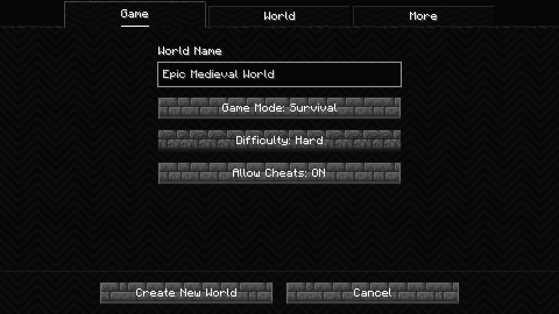 Medieval Menu screenshot
