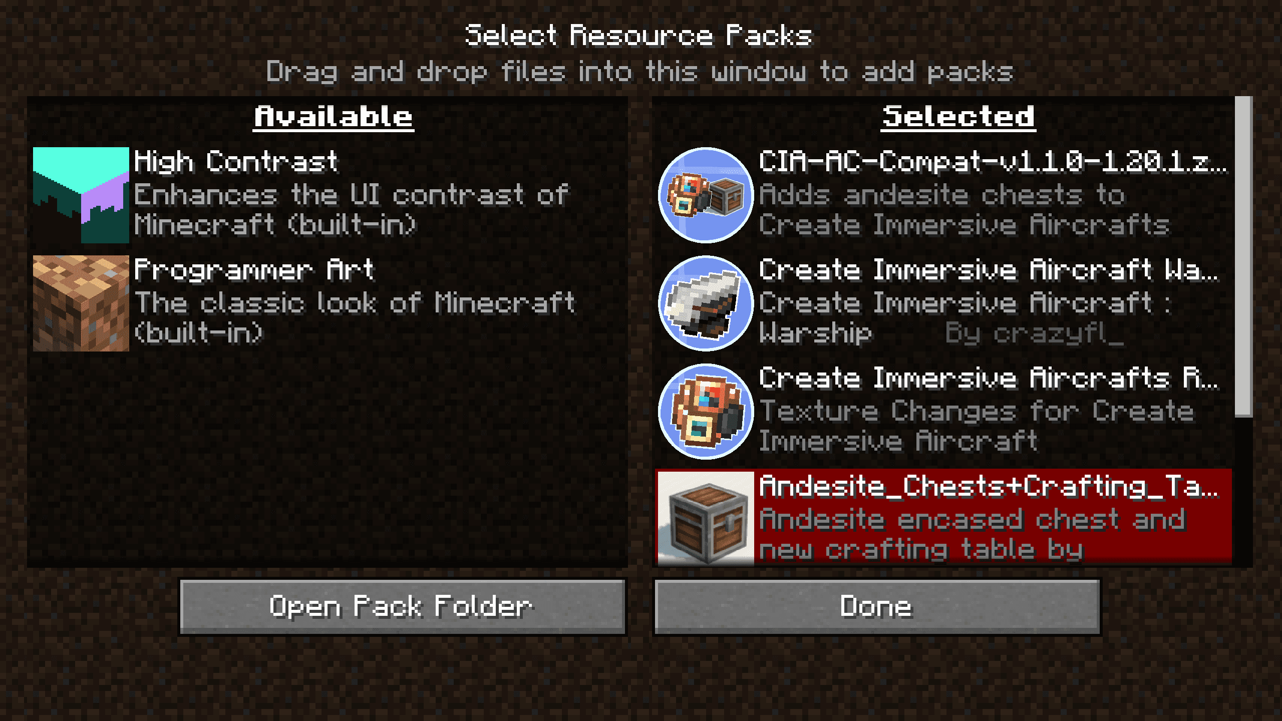 Create Immersive Aircrafts Andesite Chests Compat screenshot