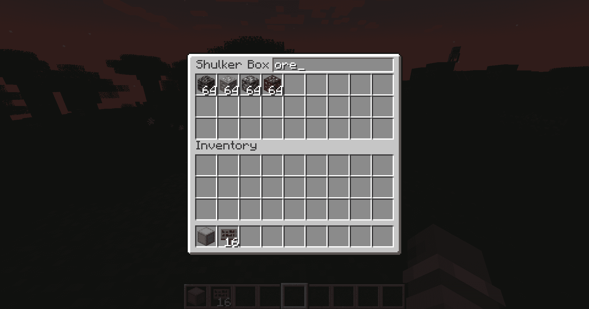 Chest Search Bar screenshot