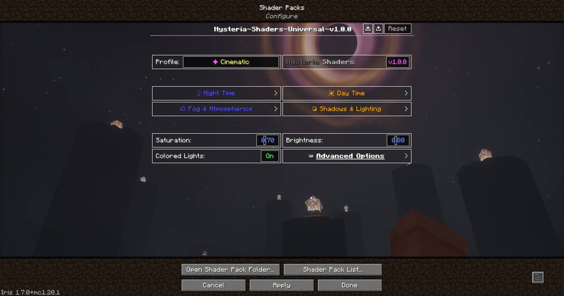 👻 Hysteria Shaders screenshot