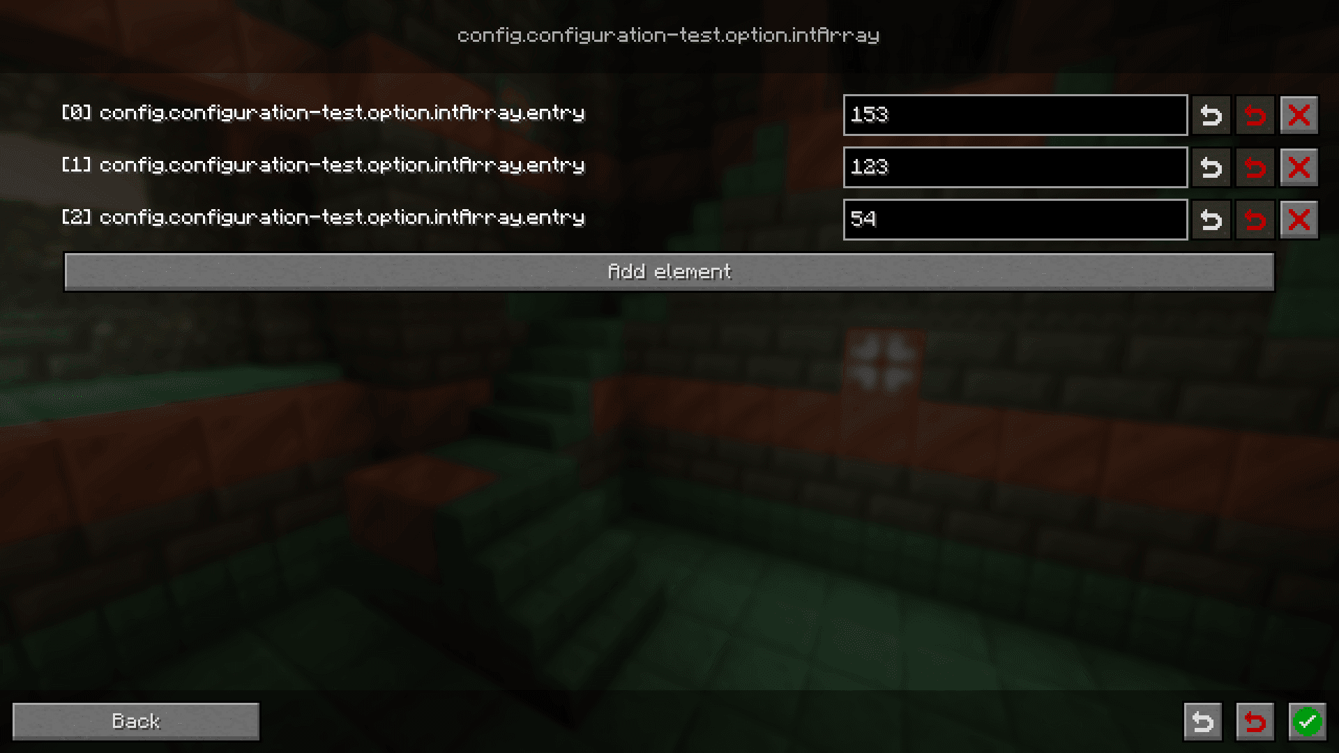 Configuration screenshot