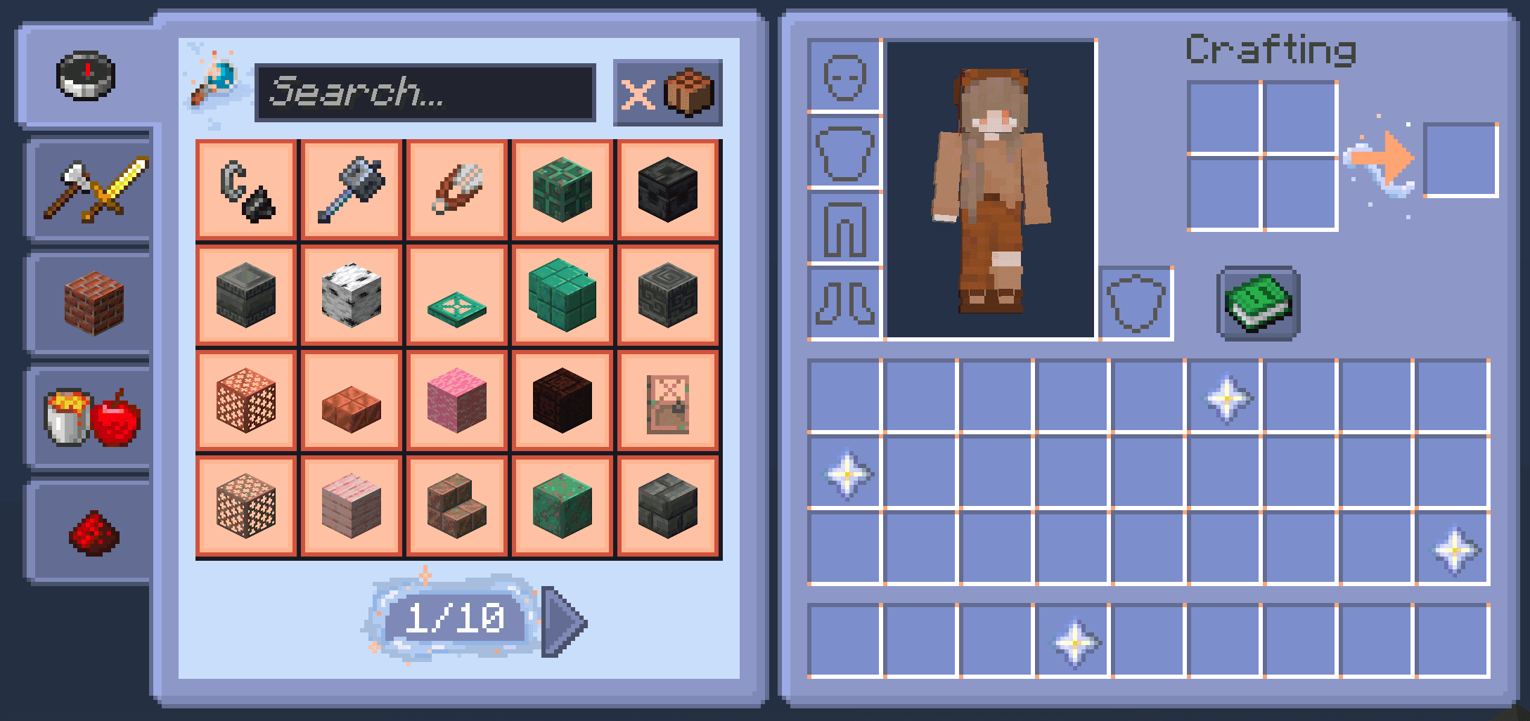 Nebula GUI and Hotbar screenshot
