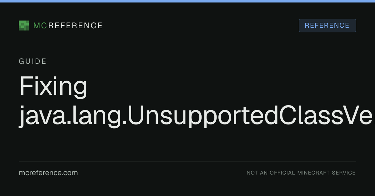 Fixing java.lang.UnsupportedClassVersionError