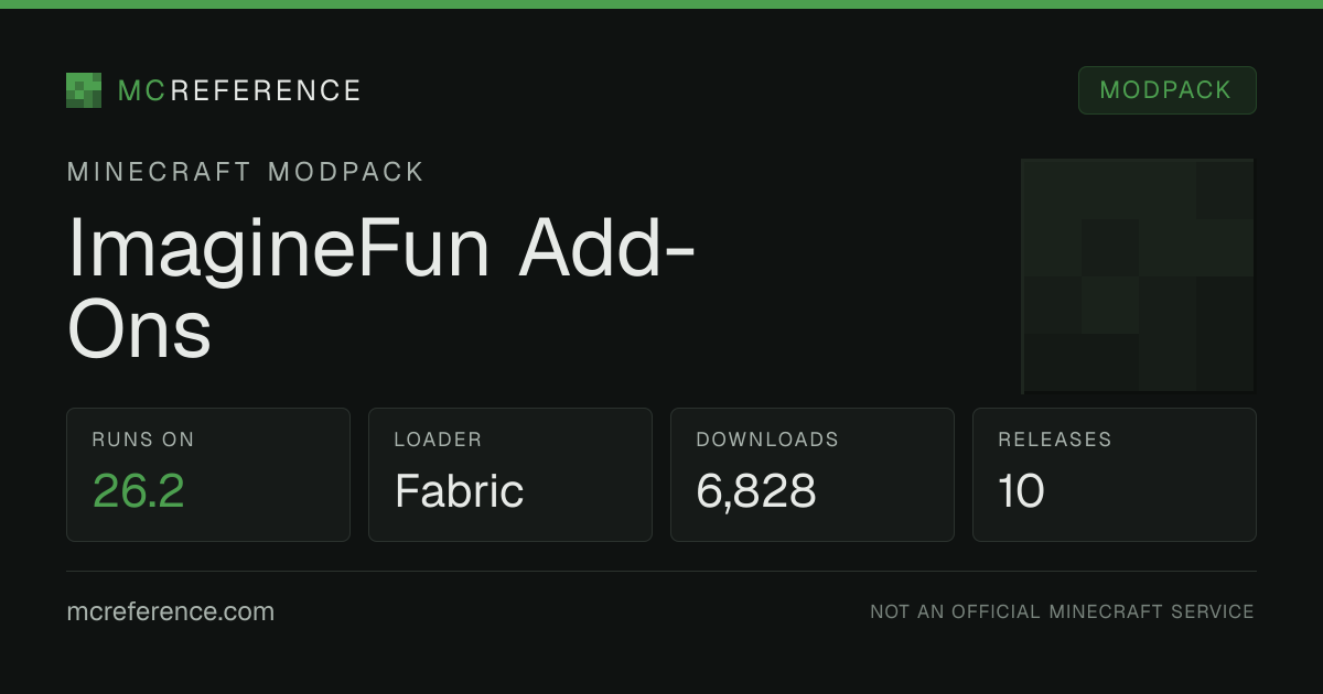 ImagineFun Add-Ons: Minecraft modpack for 26.2 (Fabric)