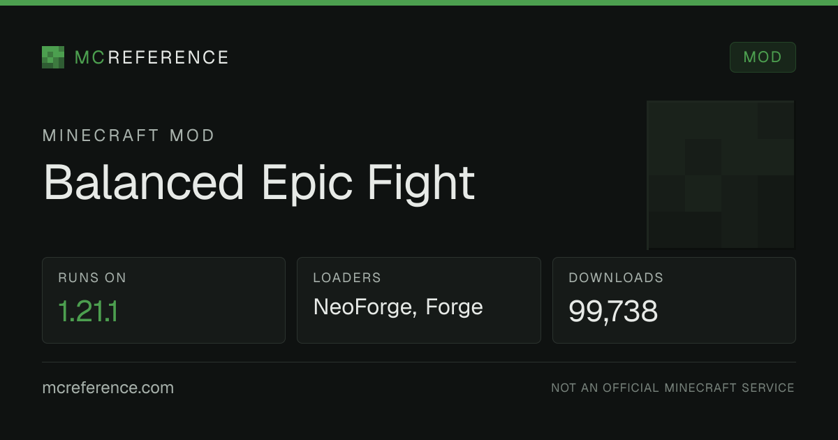 Balanced Epic Fight: Minecraft mod for 1.21.1 (NeoForge, Forge)