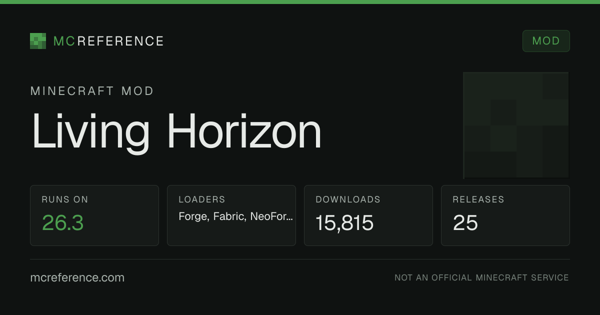 Living Horizon: Minecraft mod for 26.3