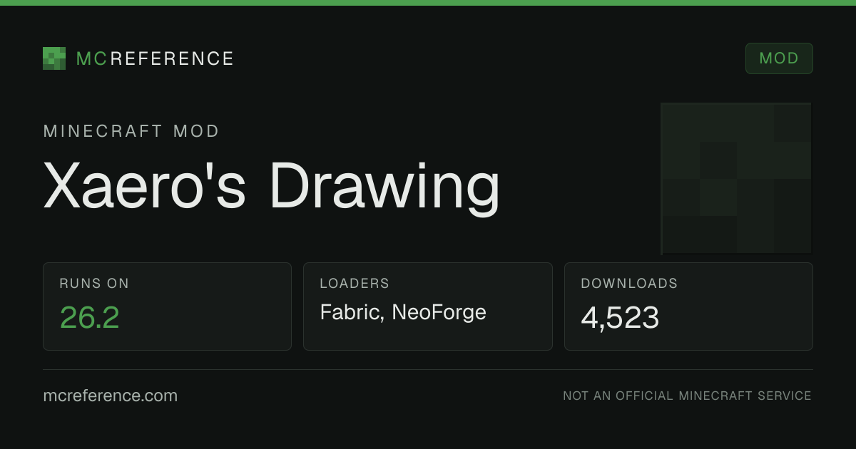Xaero's Drawing: Minecraft mod for 26.2 (Fabric, NeoForge)